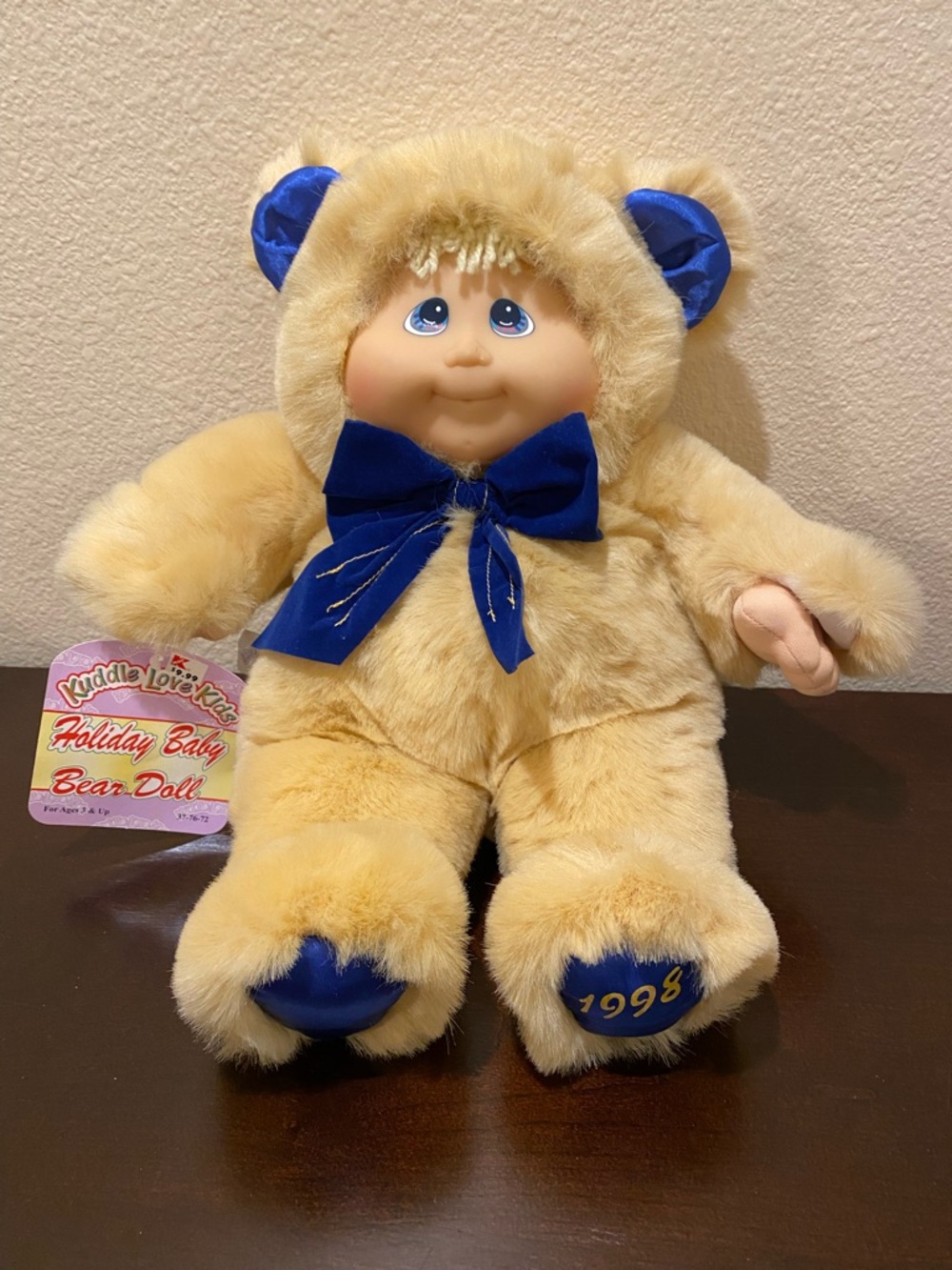 Kuddle Love kids plush Holiday baby doll in bear costume vintage 1998 16" W/ Tag